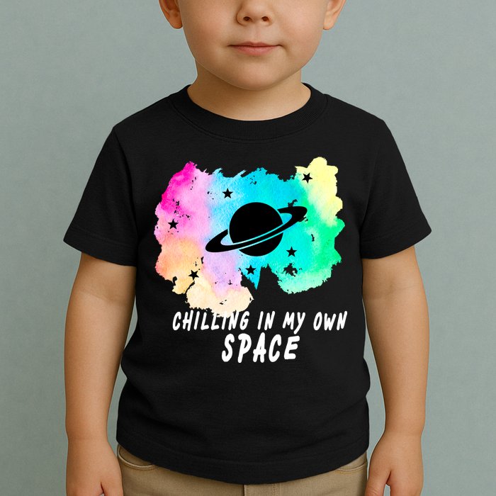 Space Planets Celestial UFO Universe Galaxy Stars Saturn Sky Toddler T-Shirt