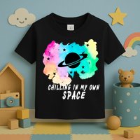 Space Planets Celestial UFO Universe Galaxy Stars Saturn Sky Toddler T-Shirt