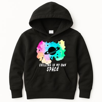 Space Planets Celestial UFO Universe Galaxy Stars Saturn Sky Kids Hoodie