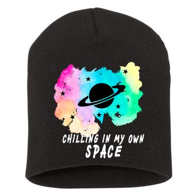 Space Planets Celestial UFO Universe Galaxy Stars Saturn Sky Short Acrylic Beanie