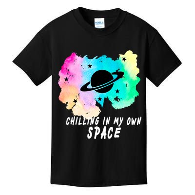 Space Planets Celestial UFO Universe Galaxy Stars Saturn Sky Kids T-Shirt