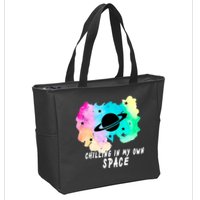 Space Planets Celestial UFO Universe Galaxy Stars Saturn Sky Zip Tote Bag