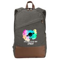 Space Planets Celestial UFO Universe Galaxy Stars Saturn Sky Cotton Canvas Backpack