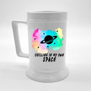 Space Planets Celestial UFO Universe Galaxy Stars Saturn Sky Beer Stein