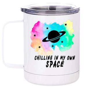 Space Planets Celestial UFO Universe Galaxy Stars Saturn Sky 12 oz Stainless Steel Tumbler Cup