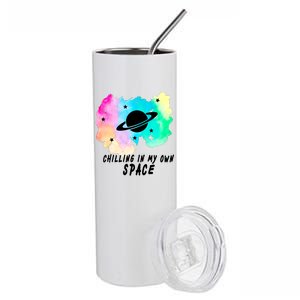 Space Planets Celestial UFO Universe Galaxy Stars Saturn Sky Stainless Steel Tumbler