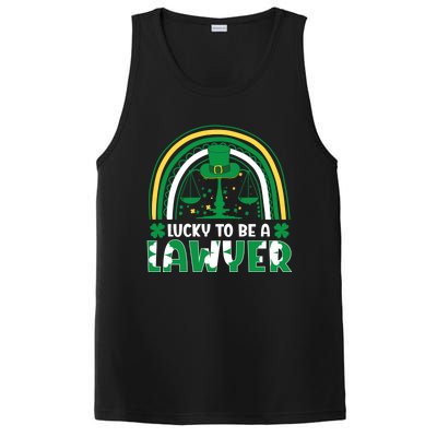 Saint Patrick Costume Rainbow Shamrock Lucky To Be A Lawyer Gift PosiCharge Competitor Tank