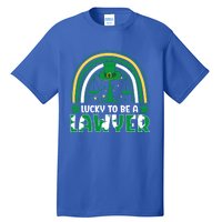 Saint Patrick Costume Rainbow Shamrock Lucky To Be A Lawyer Gift Tall T-Shirt