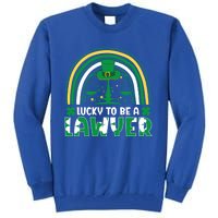 Saint Patrick Costume Rainbow Shamrock Lucky To Be A Lawyer Gift Tall Sweatshirt