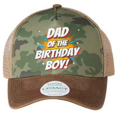 Superhero Party - Comics Birthday - Dad of Birthday Boy Legacy Tie Dye Trucker Hat