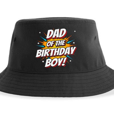 Superhero Party - Comics Birthday - Dad of Birthday Boy Sustainable Bucket Hat