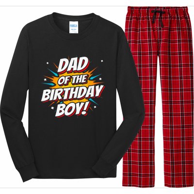 Superhero Party - Comics Birthday - Dad of Birthday Boy Long Sleeve Pajama Set