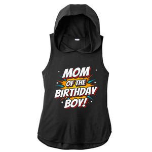 Superhero Party - Comics Birthday - Mom of Birthday Boy Ladies PosiCharge Tri-Blend Wicking Draft Hoodie Tank