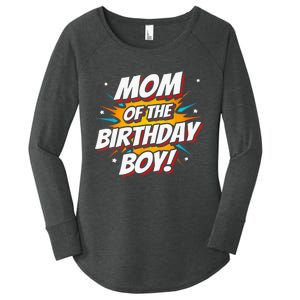 Superhero Party - Comics Birthday - Mom of Birthday Boy Women's Perfect Tri Tunic Long Sleeve Shirt