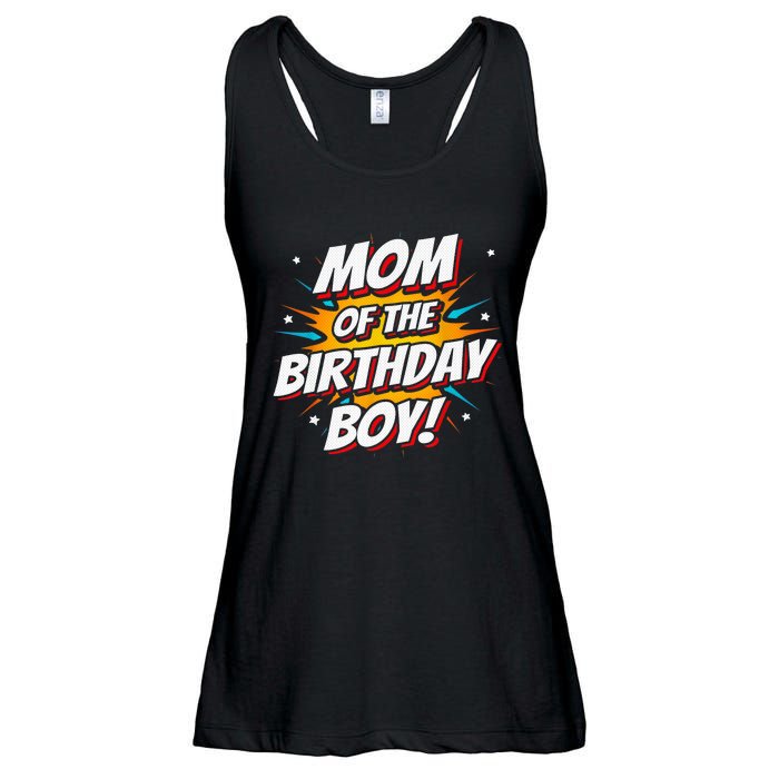 Superhero Party - Comics Birthday - Mom of Birthday Boy Ladies Essential Flowy Tank