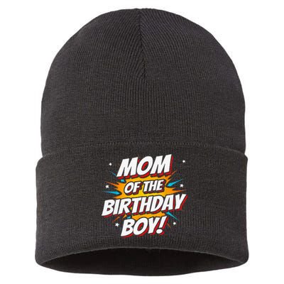 Superhero Party - Comics Birthday - Mom of Birthday Boy Sustainable Knit Beanie