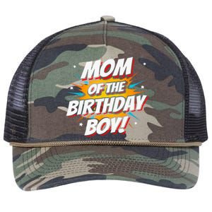 Superhero Party - Comics Birthday - Mom of Birthday Boy Retro Rope Trucker Hat Cap