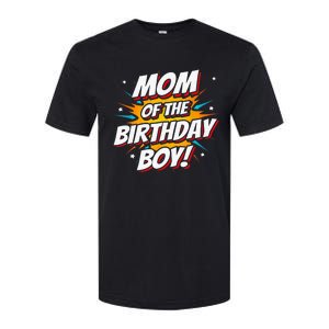 Superhero Party - Comics Birthday - Mom of Birthday Boy Softstyle CVC T-Shirt