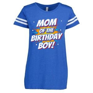 Superhero Party - Comics Birthday - Mom of Birthday Boy Enza Ladies Jersey Football T-Shirt