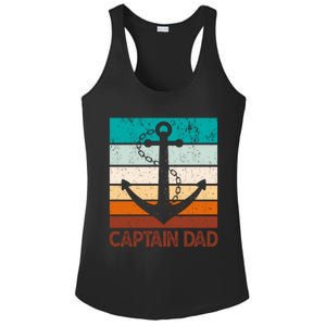 Super Papa Captain Dad Fathers Day Son Daughter Dad Gift Ladies PosiCharge Competitor Racerback Tank