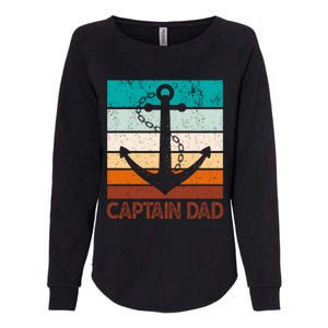 Super Papa Captain Dad Fathers Day Son Daughter Dad Gift Womens California Wash Sweatshirt