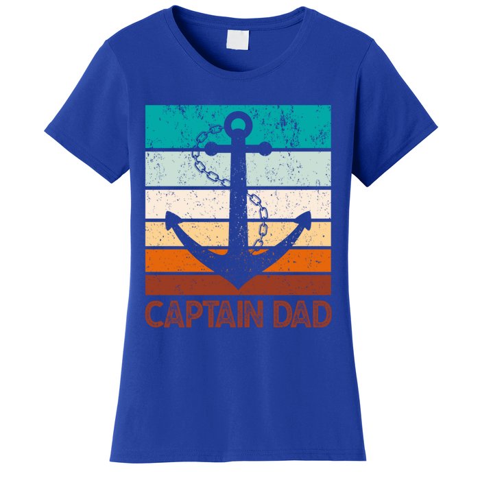 Super Papa Captain Dad Fathers Day Son Daughter Dad Gift Women's T-Shirt