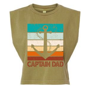 Super Papa Captain Dad Fathers Day Son Daughter Dad Gift Garment-Dyed Women's Muscle Tee