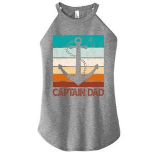 Super Papa Captain Dad Fathers Day Son Daughter Dad Gift Women's Perfect Tri Rocker Tank