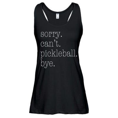 Sorry Pickleball Cant. Funny Pickleball Ladies Essential Flowy Tank