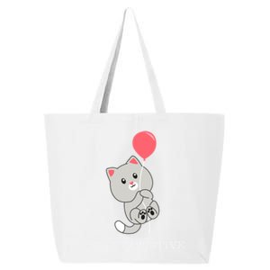 Stay Pawsitive Cute Kitten Cat Lovers Funny Gift 25L Jumbo Tote