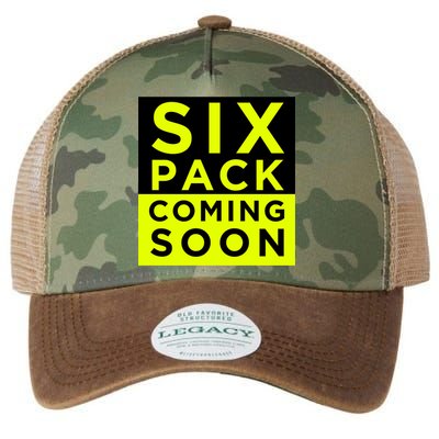 Six Pack Coming Soon Funny Abdominal Muscles Movie Preview Gift Legacy Tie Dye Trucker Hat