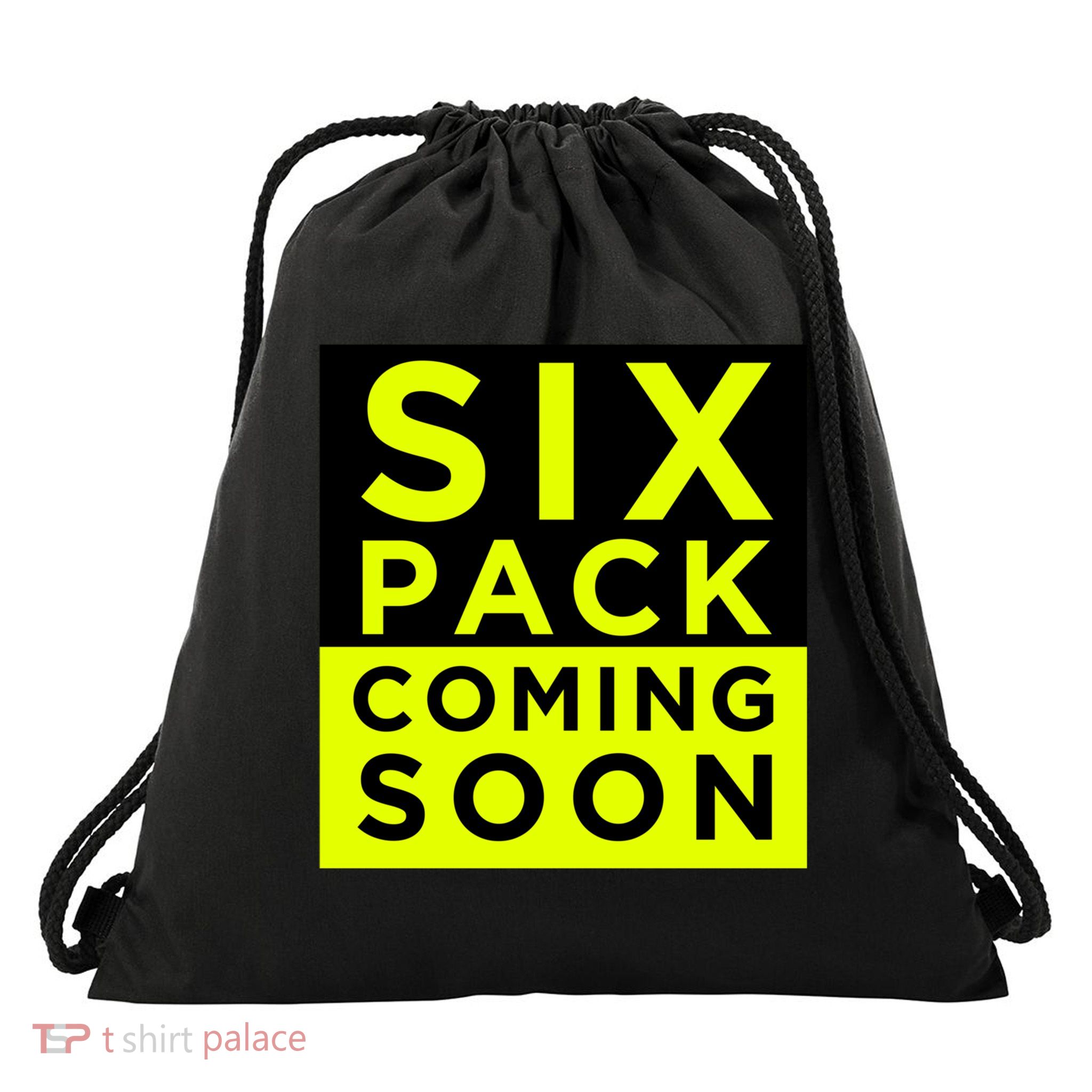Six Pack Coming Soon Funny Abdominal Muscles Movie Preview Gift Drawstring Bag