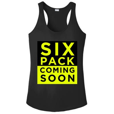 Six Pack Coming Soon Funny Abdominal Muscles Movie Preview Gift Ladies PosiCharge Competitor Racerback Tank