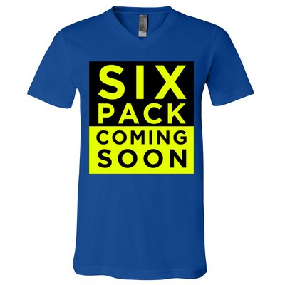 Six Pack Coming Soon Funny Abdominal Muscles Movie Preview Gift V-Neck T-Shirt