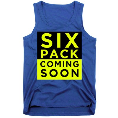 Six Pack Coming Soon Funny Abdominal Muscles Movie Preview Gift Tank Top