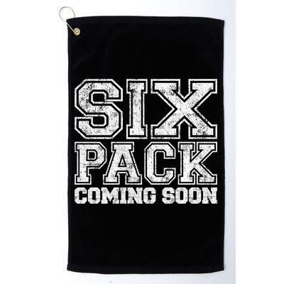 Six Pack Coming Soon Funny Passive Sport Gym Motivation Gift Golf Towel