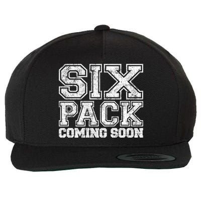 Six Pack Coming Soon Funny Passive Sport Gym Motivation Gift Wool Snapback Cap