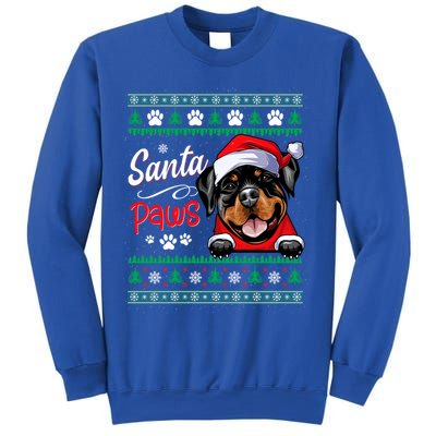 Santa Paws Christmas Dog Rottweiler Ugly Christmas Sweater Great Gift Sweatshirt