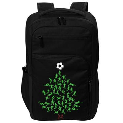 Soccer Player Christmas Tree Xmas Gift Impact Tech Backpack