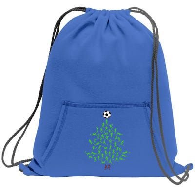 Soccer Player Christmas Tree Xmas Gift Sweatshirt Cinch Pack Bag