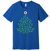 Soccer Player Christmas Tree Xmas Gift Premium T-Shirt