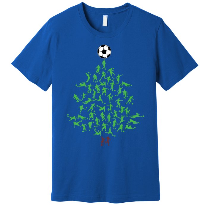 Soccer Player Christmas Tree Xmas Gift Premium T-Shirt