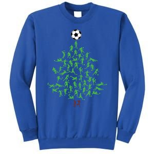 Soccer Player Christmas Tree Xmas Gift Tall Sweatshirt