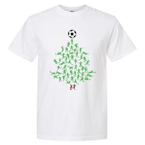 Soccer Player Christmas Tree Xmas Gift Garment-Dyed Heavyweight T-Shirt