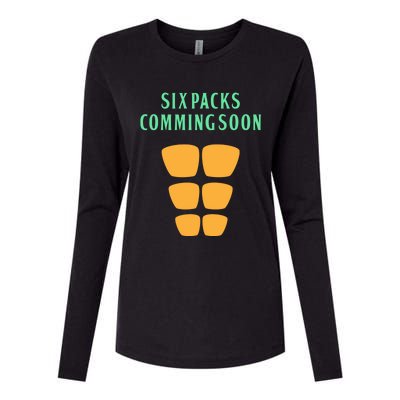 Six Pack Coming Soon Gift For Guys And Gals Cool Gift Womens Cotton Relaxed Long Sleeve T-Shirt