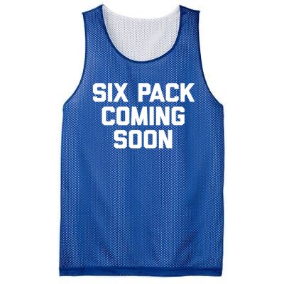 Six Pack Coming Soon Gift Funny Saying Fitness Workout Gym Funny Gift Mesh Reversible Basketball Jersey Tank