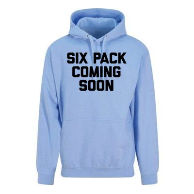 Six Pack Coming Soon Gift Funny Saying Fitness Workout Gym Funny Gift Unisex Surf Hoodie