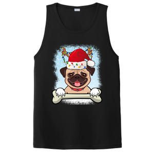 Santa Pug Christmas Lights Xmas Great Gift PosiCharge Competitor Tank