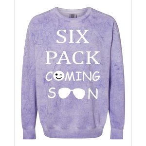 Six Pack Coming Soon Funny Abs Cute Gift Colorblast Crewneck Sweatshirt