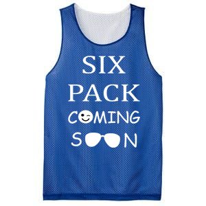 Six Pack Coming Soon Funny Abs Cute Gift Mesh Reversible Basketball Jersey Tank